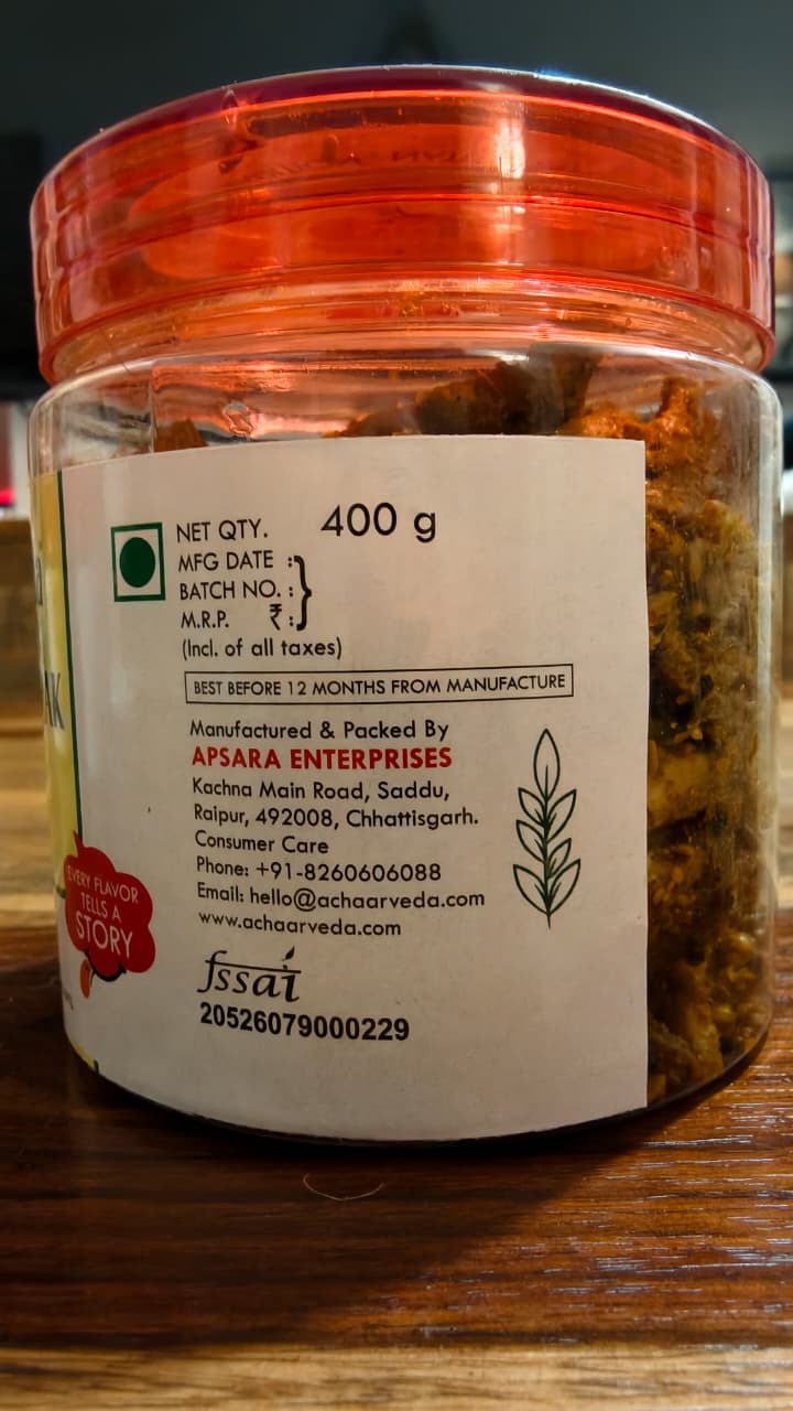Zaikedar Adrak Ka Achaar (Ginger Pickle)