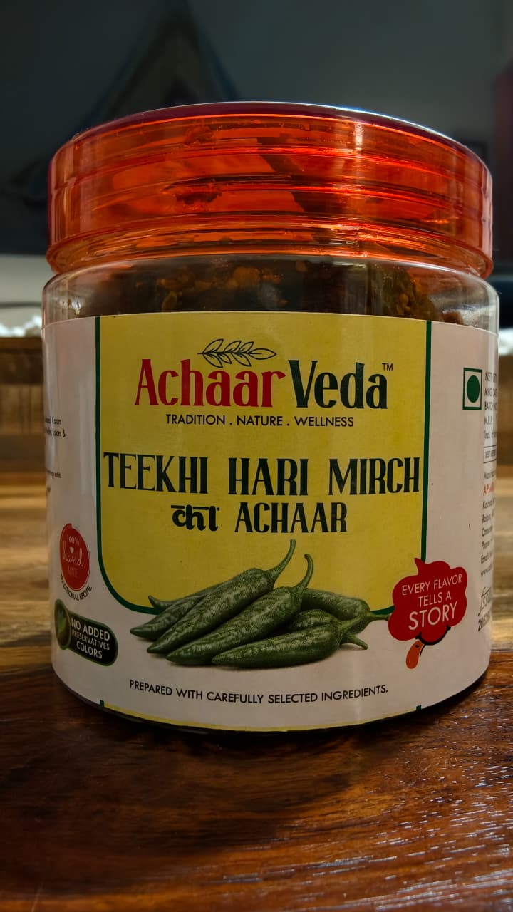 Teekhi Hari Mirch Ka Achaar (Green Chilly Pickle)